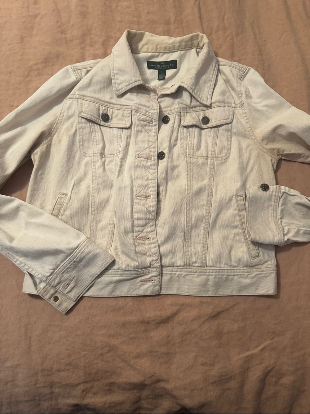 Lauren Ralph Lauren Cream-Colored Denim Jacket